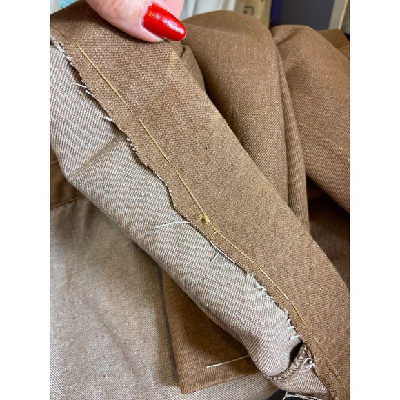 THE HABAND TAILGATER PANTS Mens 54 Orangey Brown color Denim SHORTENED - Picture 10 of 10